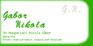 gabor mikola business card